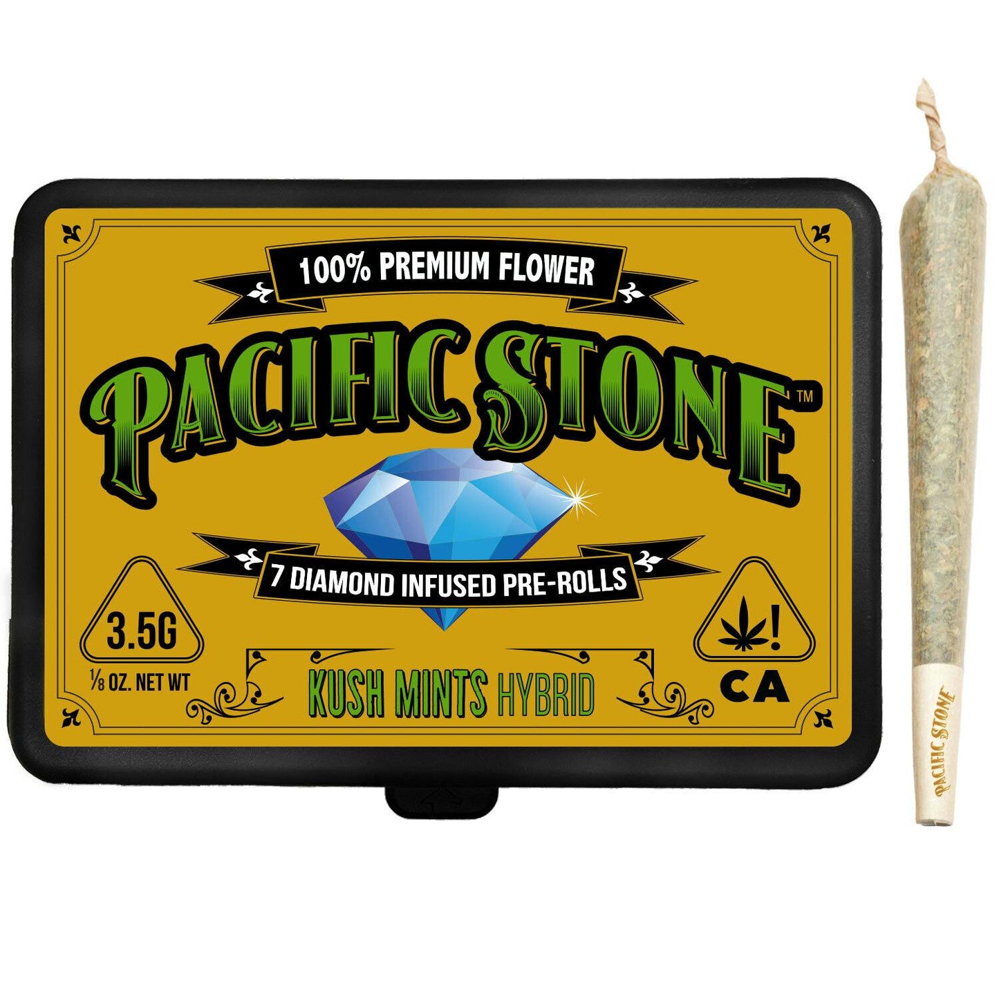Kush Mints Hybrid Infused Pre-Rolls 7pk (3.5g)(Pacific Stone)
