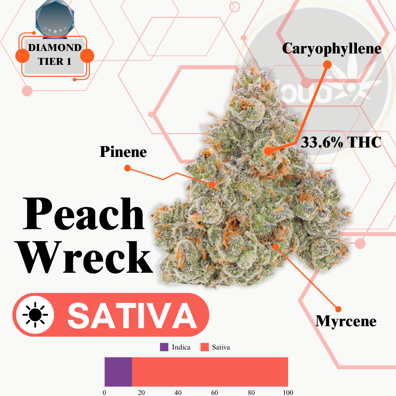 Peach Wreck - Indoor Flower - Diamond Tier 1