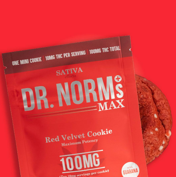 Red Velvet 100mg MAX Cookie - SATIVA (Dr. Norm's)
