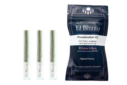 El Jointito 3pk - Presidential OG - 1.8G Hash Infused [Mini Joint Pack]