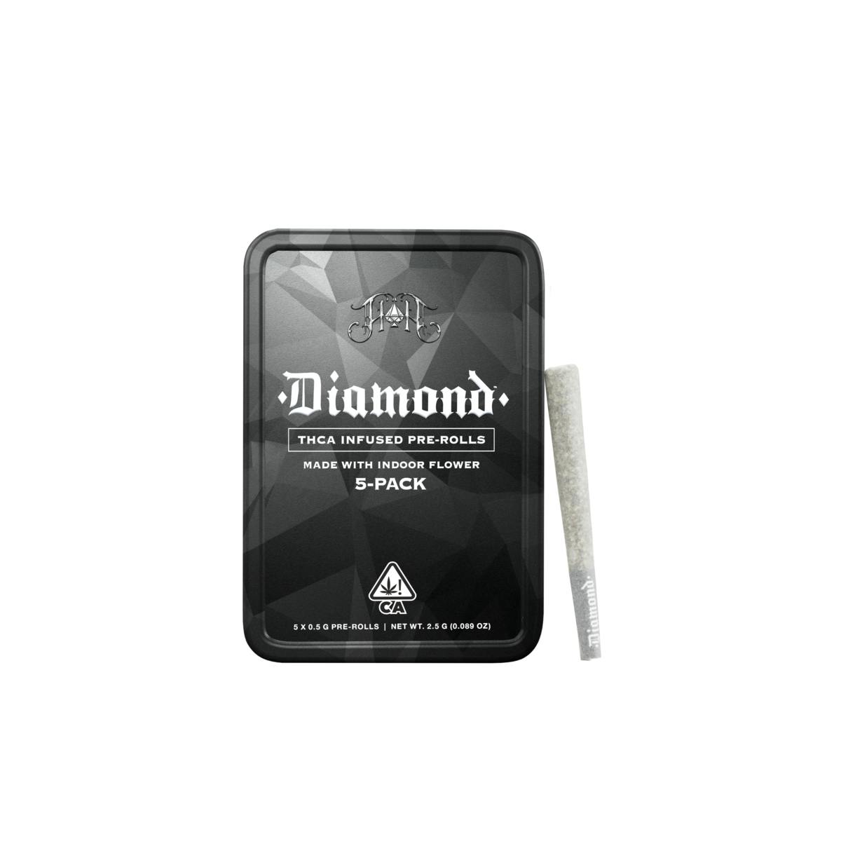 Sour Cupcake | Sativa - Top Shelf Cultivation:Diamond THCA-Infused Pre-Rolls - 2.5G 5-Pack (Heavy Hitters)