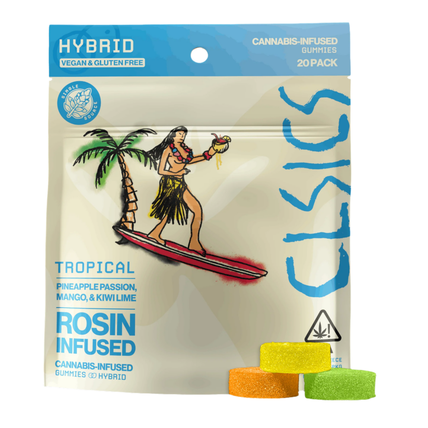 Tropical Live Rosin Infused Gummies Party Pack 20Pk (CLSICS Rosin & Rosin Infused Pre Rolls)
