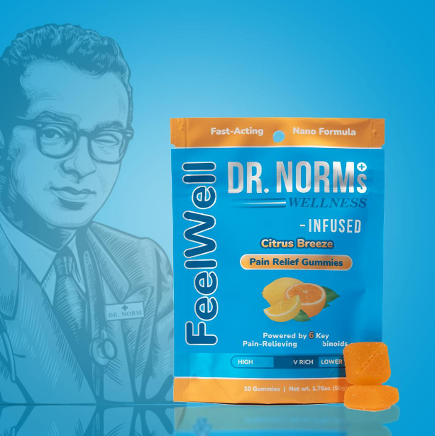 FeelWell Citrus Breeze Pain Relief Gummies (Dr. Norm's)