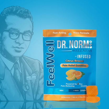 FeelWell Citrus Breeze Pain Relief Gummies (Dr. Norm's)